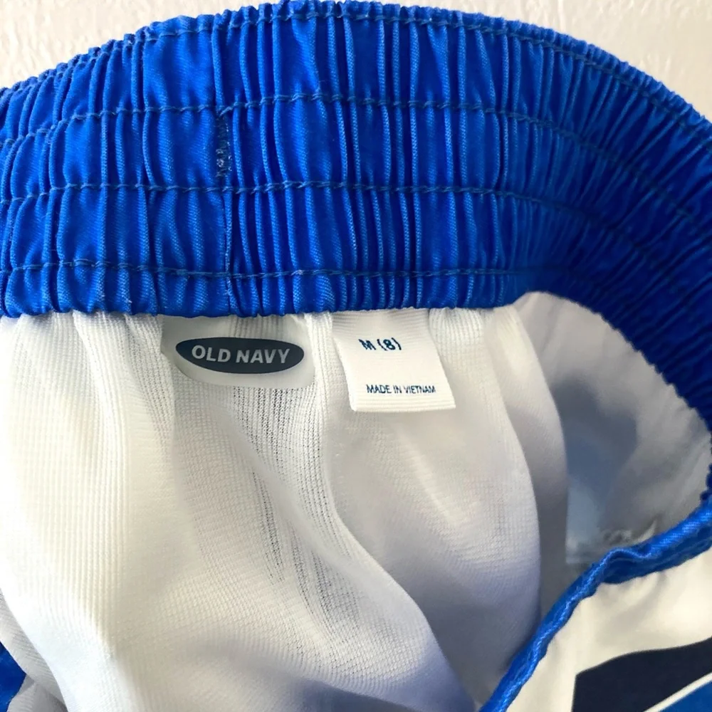 Old Navy Striped Swim Trucks Size M 8